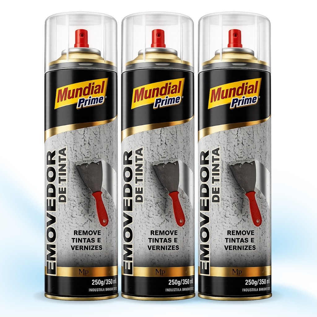 Removedor de Tinta Verniz em Spray Fácil Aplicação Ação Rápida 350ml Por Lata Mundial Prime