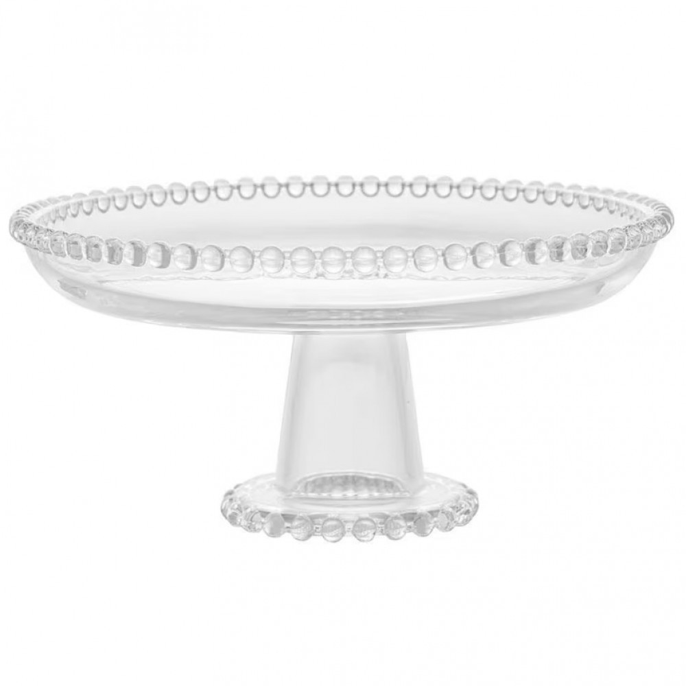 Prato com Pé Pearl em Cristal 20 cm Wolff