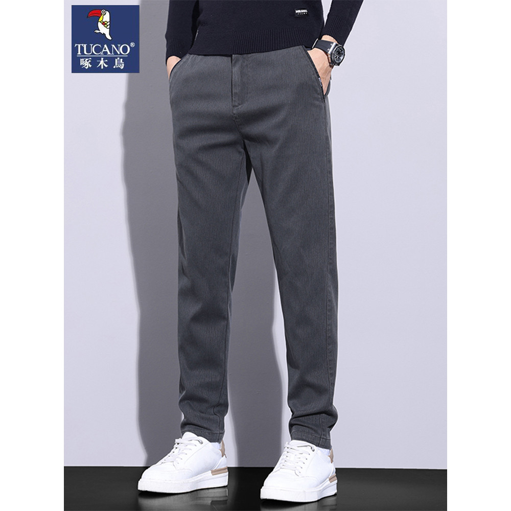 Woodpecker calças casuais masculinas primavera outono roupas masculinas 2026 novo estilo High-End marca masculina genuín