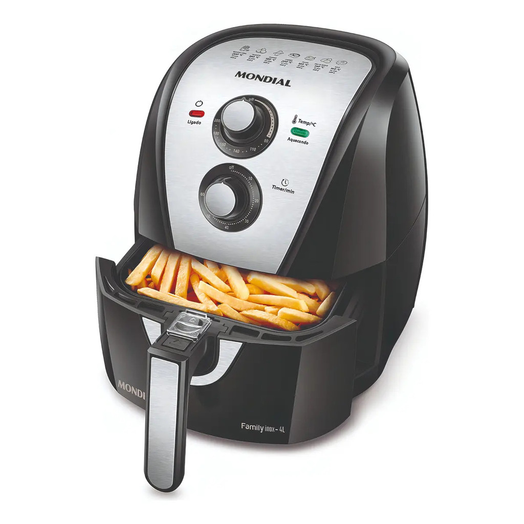 Fritadeira Family Airfryer Afn40-bi 1500w Preta Mondial Cor Preto 110V