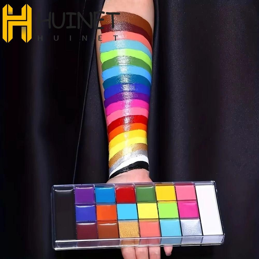 Kit De Pintura Facial Corporal HUINET , Colorida Multicolorida De Arte , Paleta De Maquiagem De Tatuagem