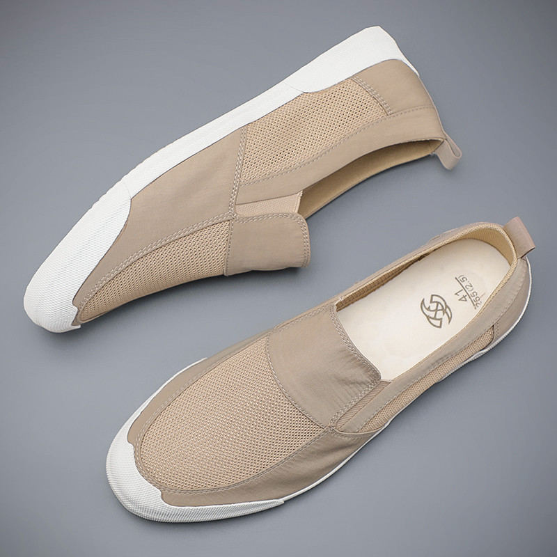 Sapatos de rede masculinos de verão velhos sapatos de pano de pequim sapatos masculinos sapatos esportivos casuais desli