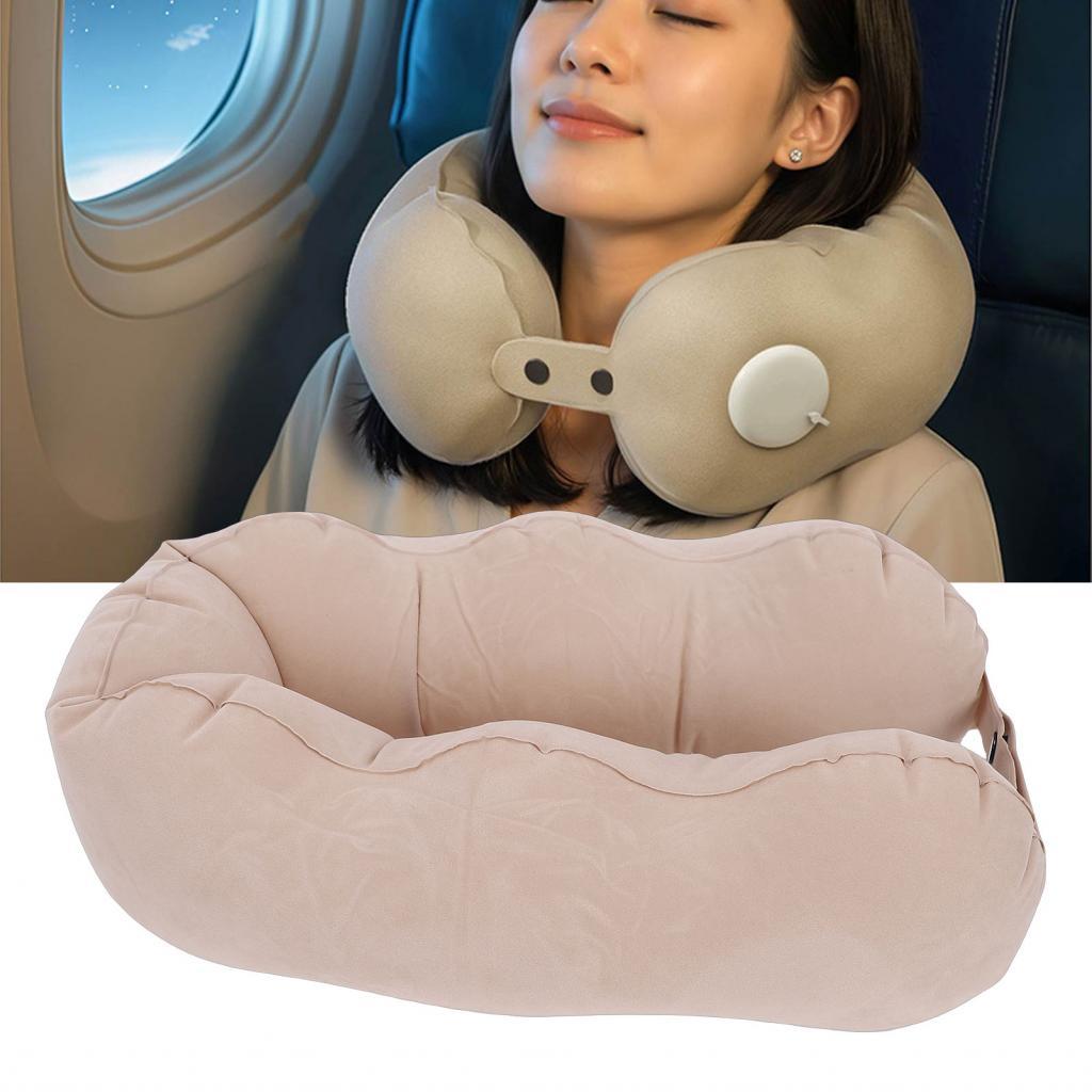 homelife-BR Travesseiro de pescoço inflável para viagem, suporte para aviões, carros, portátil, confortável, em forma