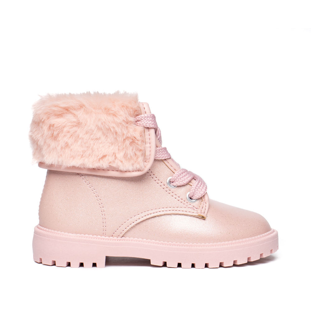 Bota Infantil Molekinha Brilho Fofo Rosa