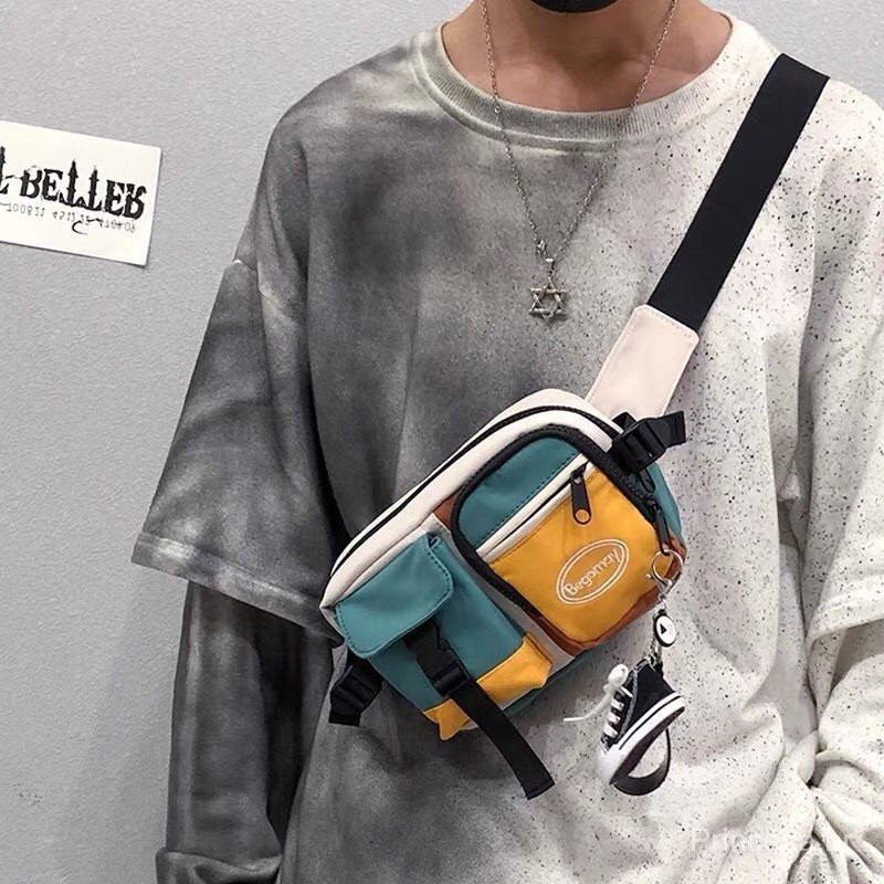 Pochete Pequena Tendência Japonesa Hip Hop/Bolsa De Ombro