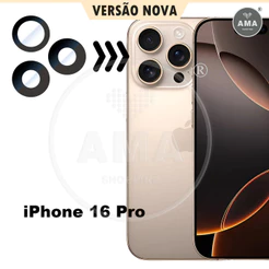 【iPhone 16 Pro】Lente de Vidro Câmera Traseira Original Reposição Peça Nova Promoção