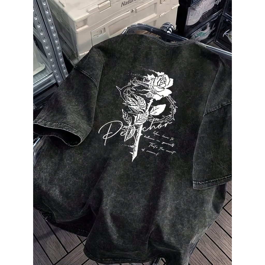 Camiseta Estilo Oversized Casual Feminina Gola Redonda Manga Curta Versátil Top Casual