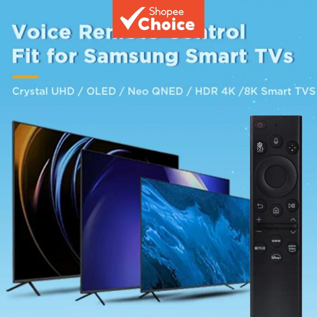 Controle Remoto VoiceBN59-01386D Para TV Samsung Smart Ultra HD Neo QLED Crystal UHD Série Sem Solar