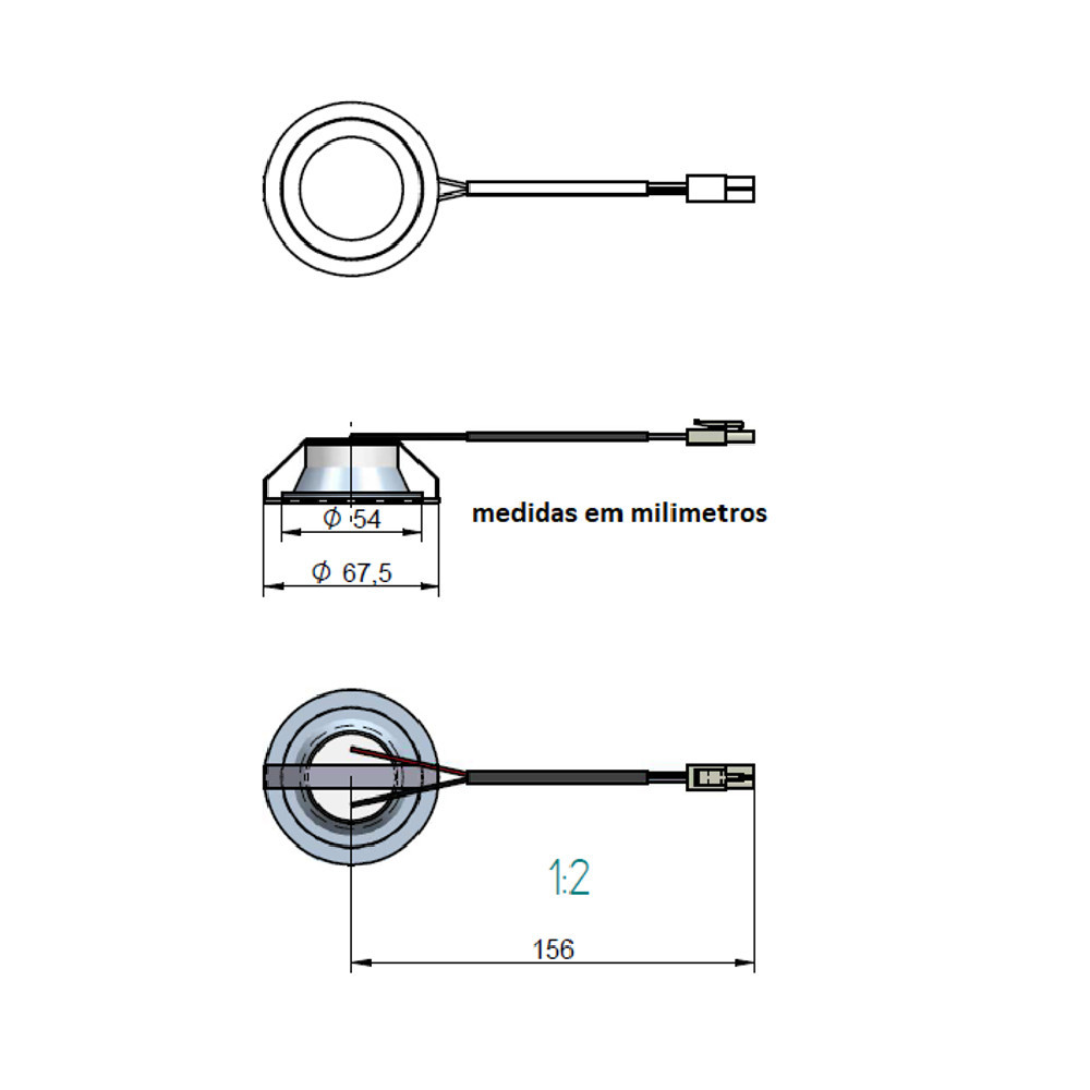 Lâmpada de Led Redonda para Coifa Plug simples · foto 2