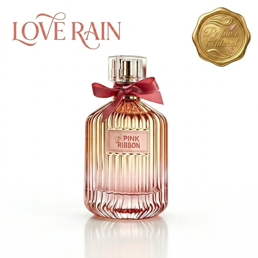 Perfume Feminino Love Rain Pink Ribbon Autoral Eau de Parfum 50 ml - Fragrância Chic e Elegante