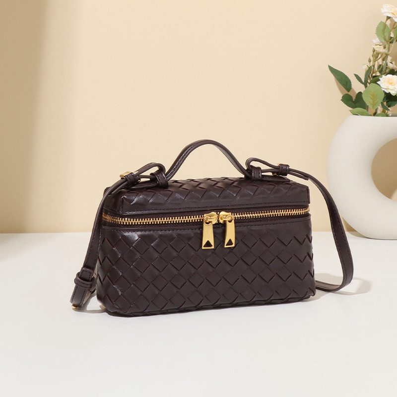 Bolsa | Bolsa transversal de tecido tecido à mão | Bolsa feminina estilo mini box