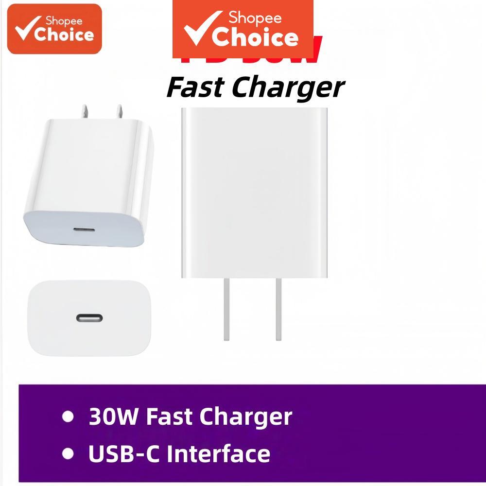 Cabeça de Carregador Rápido GaN 30W PD para iPhone Samsung para iPad Telefone Celular Android