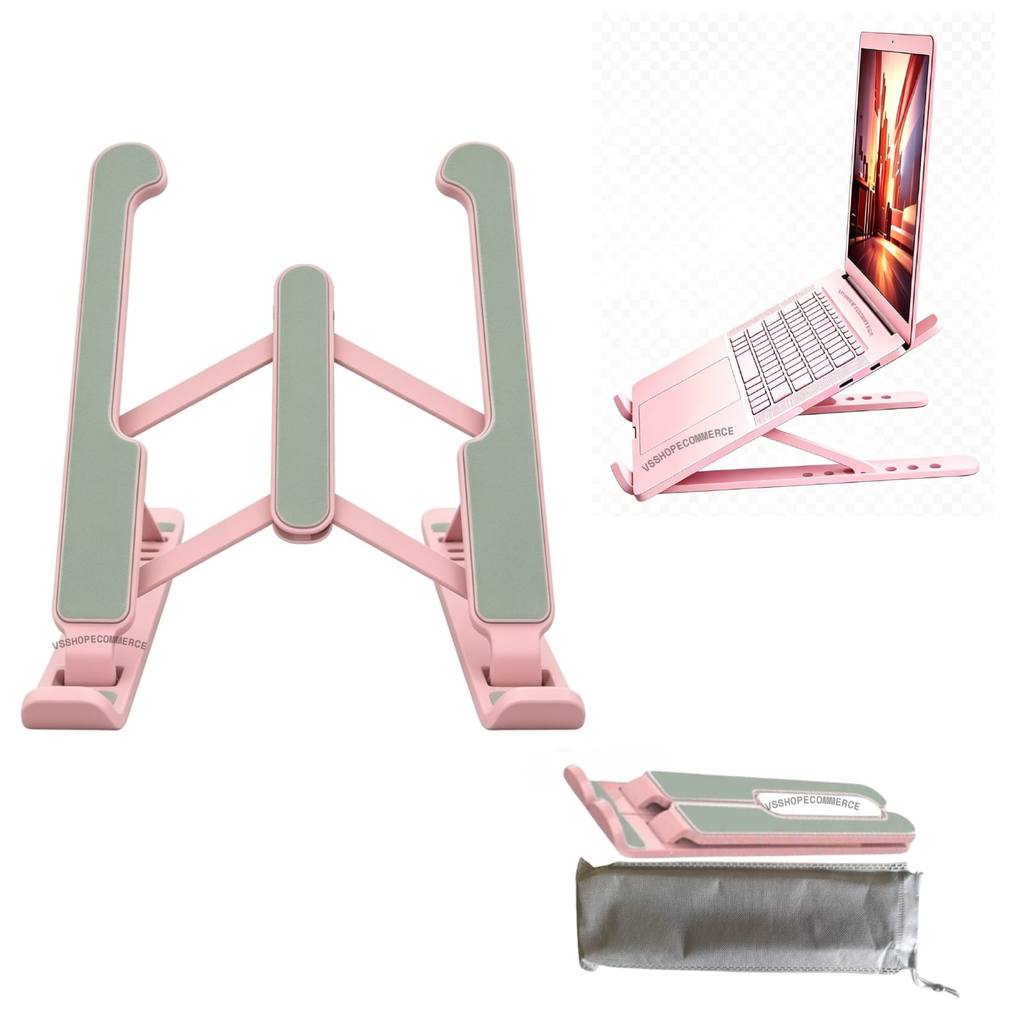 Suporte Para Notebook/Laptop/Macbook Base Dobrável  Ajustável Portátil ROSA