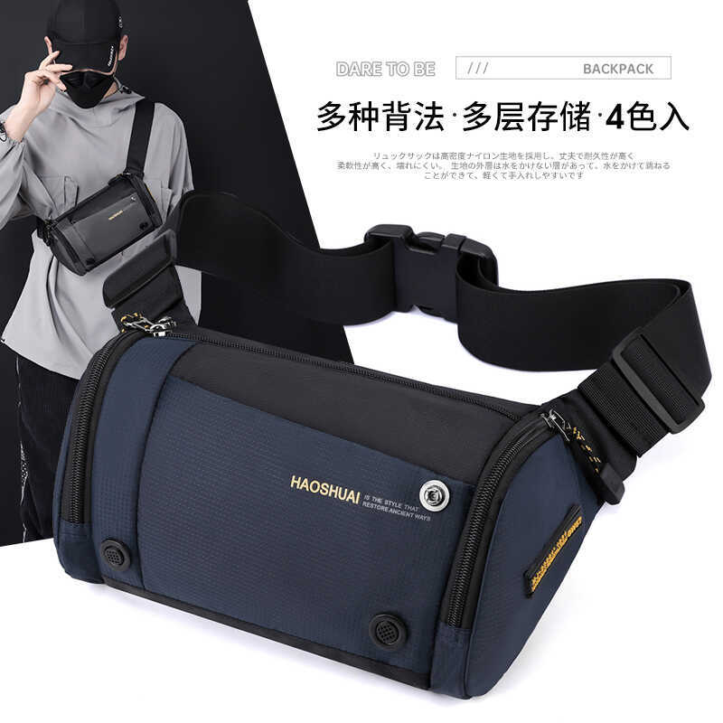 Novo estilo masculino saco de peito de um ombro saco do mensageiro lazer esportes ao ar livre ciclismo mochila multifunc