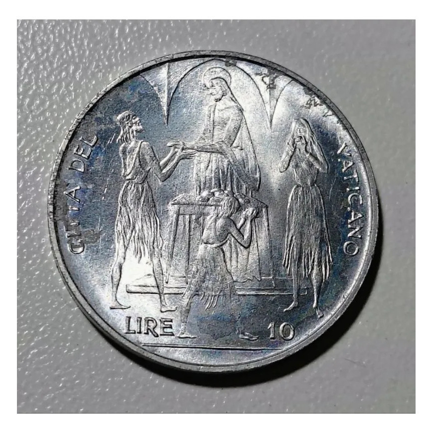 País: Vaticano 1968 - 10 Liras - Elimatec Moedas Antigas.