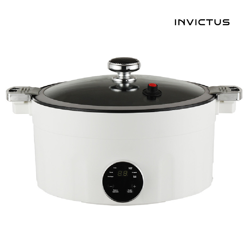 Panela Elétrica de Arroz Multiuso 4 Litros 28cm Antiaderente 1000W 5 Funções 110V/220V Prático