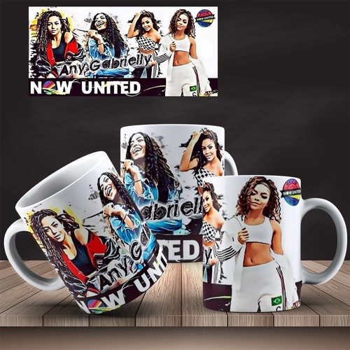 Caneca Porcelana Personalizada Now United Any Gabrielly