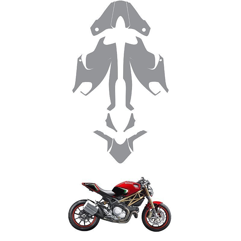 Película PPF Proteção Kit Full Ducati Monster 796 Moto 2013 2014 Transparente TPU Anti Risco