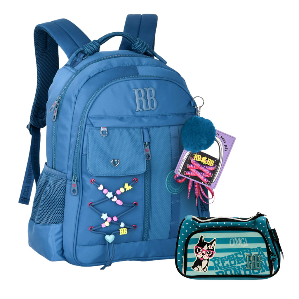 Kit Mochila Rebecca Bonbon com Estojo Escolar RB27424