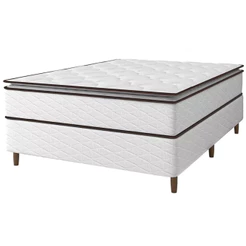 Cama Box de Casal New Itália Molas Ensacadas e Pillow Top D26 63x138x188cm Umaflex