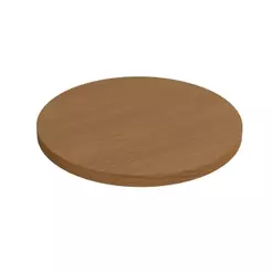 Tampo Mesa Sala de Jantar Madeirado Madeirado TA69 Crome s/ Vidro Redondo 65x65cm Canela - Kappesberg