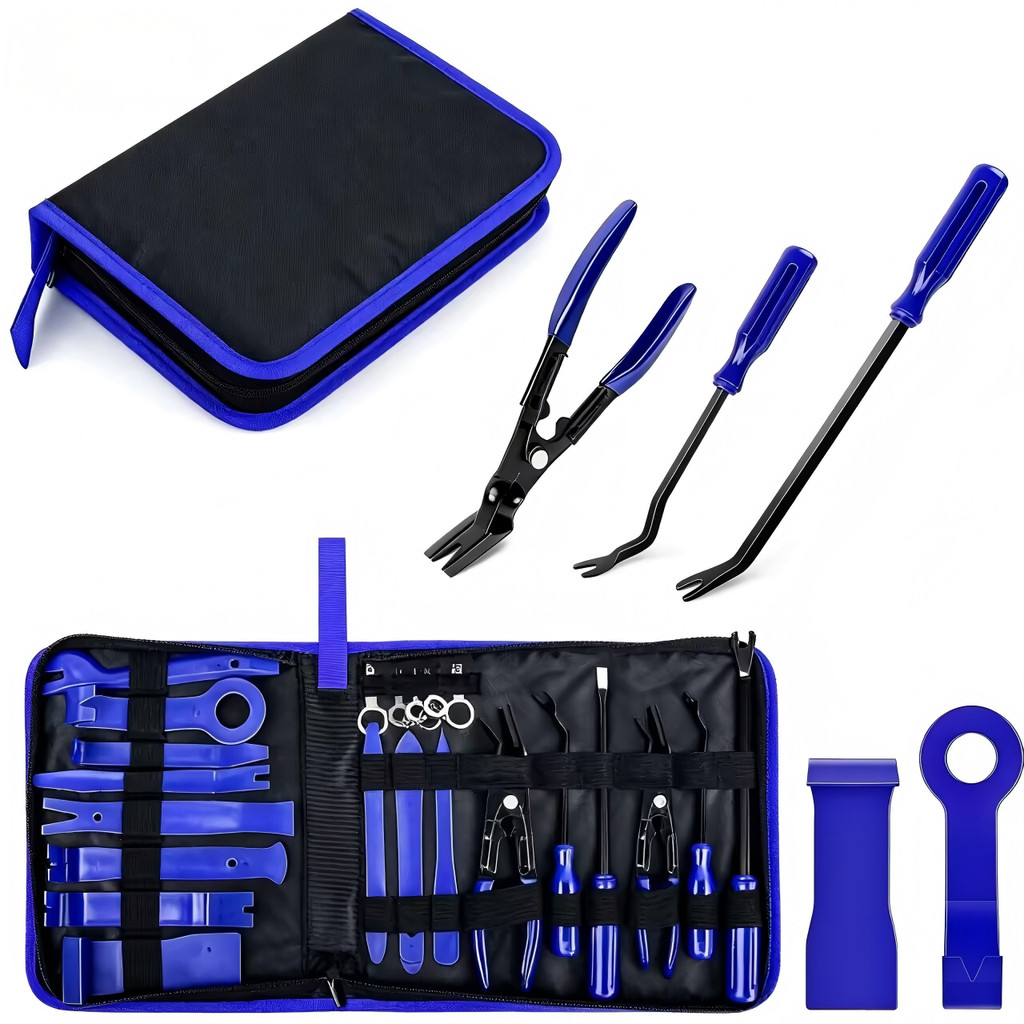 5/19Pcs Jogo Espátulas Nylon Alicates Saca Grampos Presilhas Automotivo Saca Grampos Presilhas Automotivo