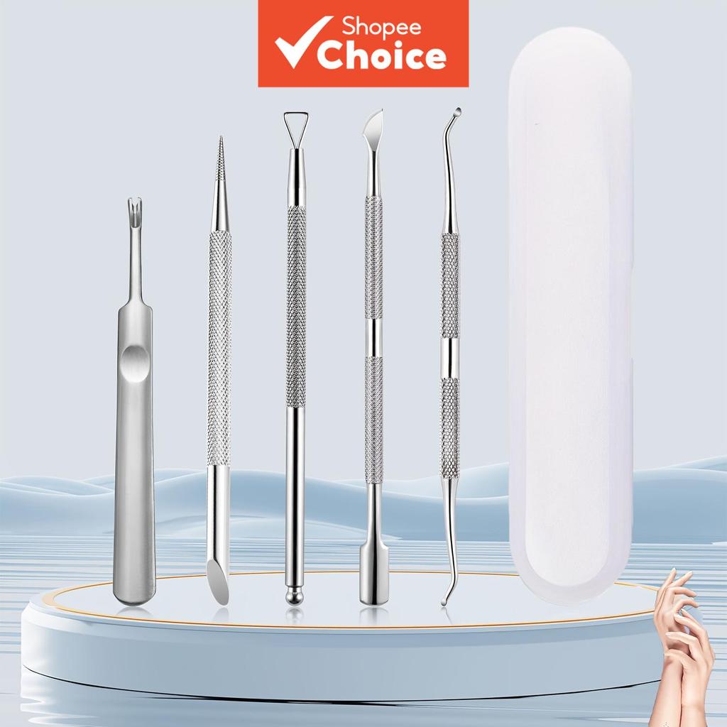 Conjunto Removedor de Unhas de Aço Inoxidável - Removedor de Gel Sem Odor, Pés e Unhas dos Dedos - Manicure e Pedicure,