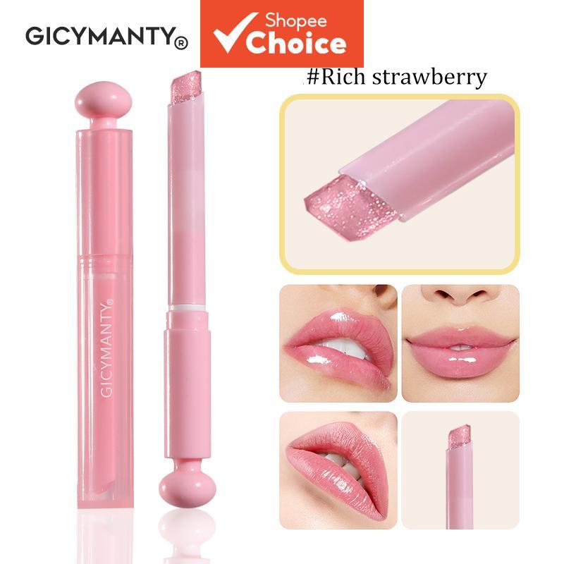 GICYMANTY Batom Gel Transparente Hidratante Brilho Espelhado Muda de Cor Longa Duração Brilho Perolado que Muda de Cor