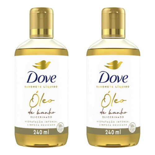 Sabonete Líquido Dove Óleo De Banho Glicerina 240ml kit c/2