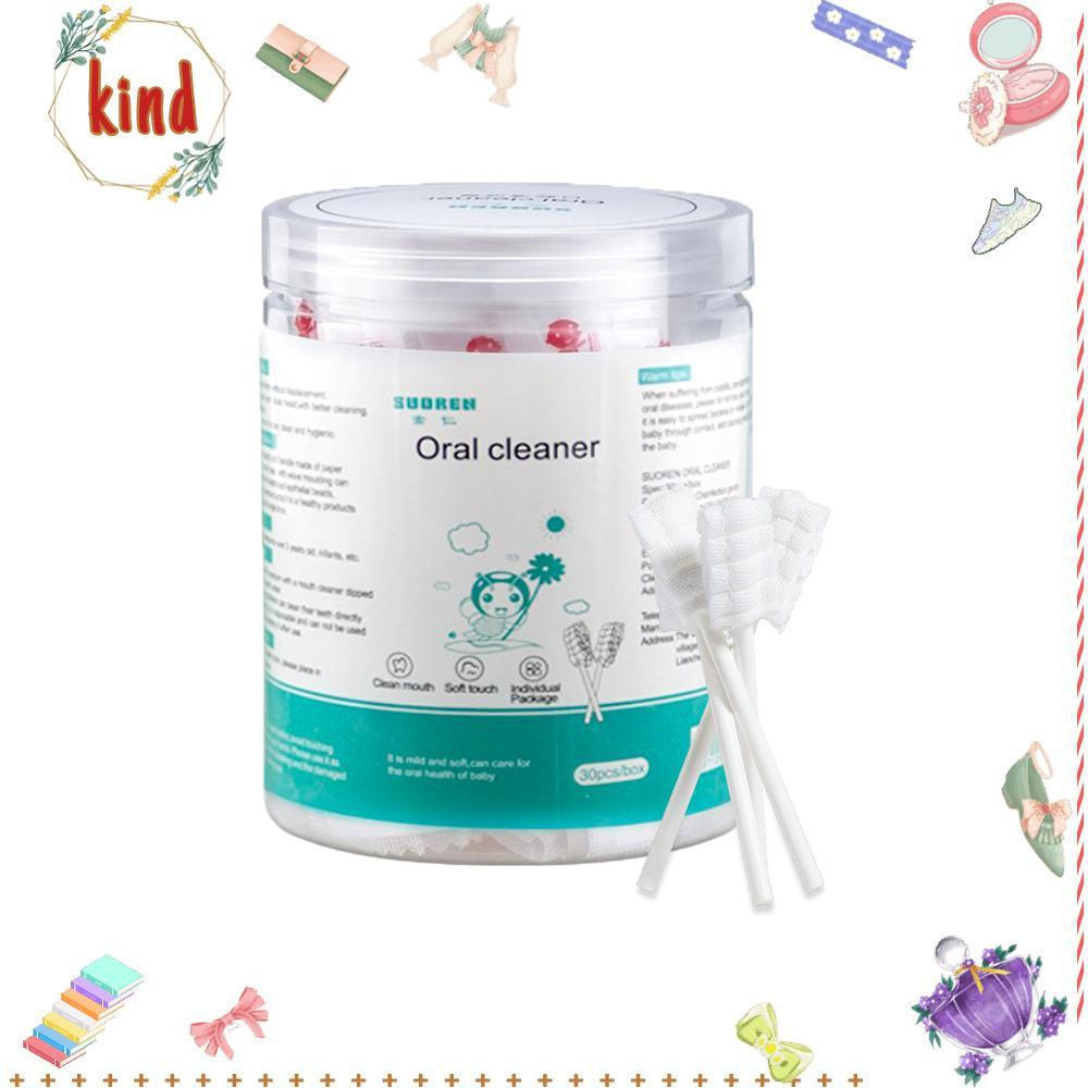 Tipo 30pcs Escova De Dentes Haste De Papel Gaze Limpa Cuidados Com O Bebê Para Limpador Oral Infantil