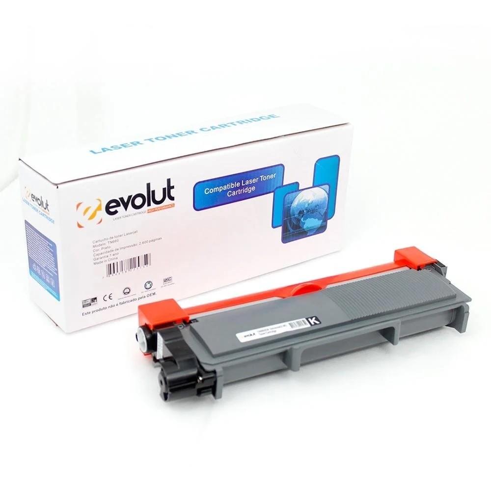 Cartucho De Toner Evolut Supreme Compativel Brother TN660 (2370) Preto