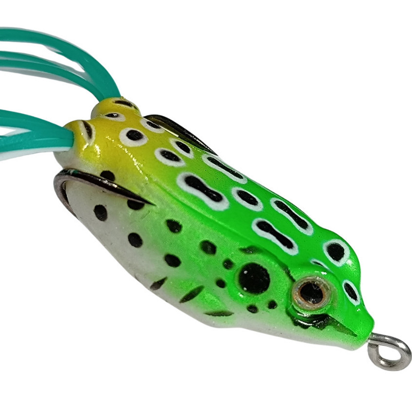10 Sapinho Artificial Para Pesca 4cm Com Anzol, Sapo Frog Para Pesca Anti Enrosco Traíra Tucunaré