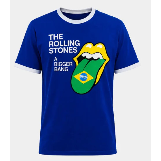 Camiseta Oficial The Rolling Stones A Bigger Bang Copacabana Azul – Ringer | Consulado do Rock