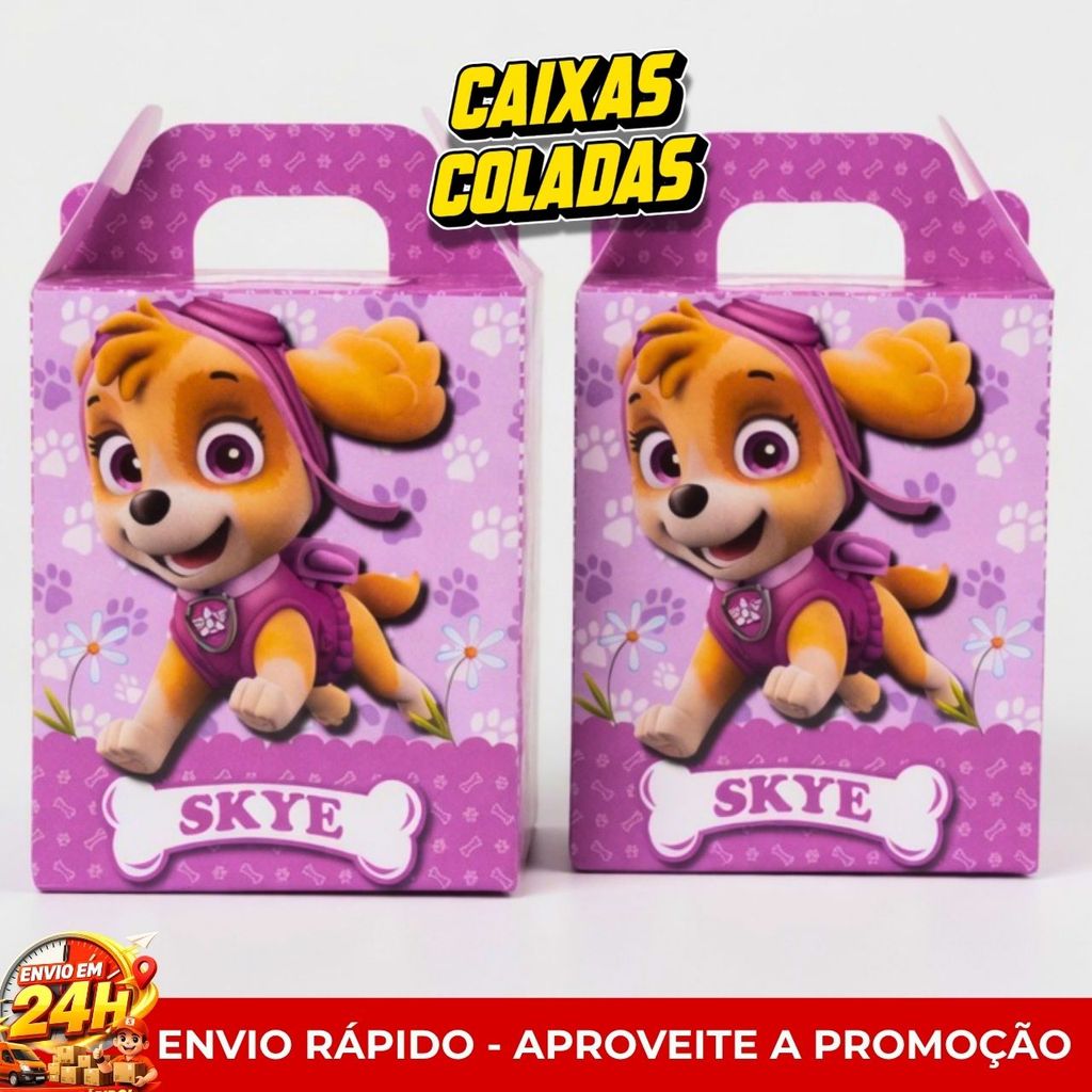 Kit Festa Patrulha Canina Skye Menina Personalizados Lembrancinhas Caixinhas Festa Aniversario Decoracao Infantil