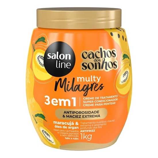 Creme Capilar Salon Line 1kg 3 Em 1 Multy Milagres Maracuja