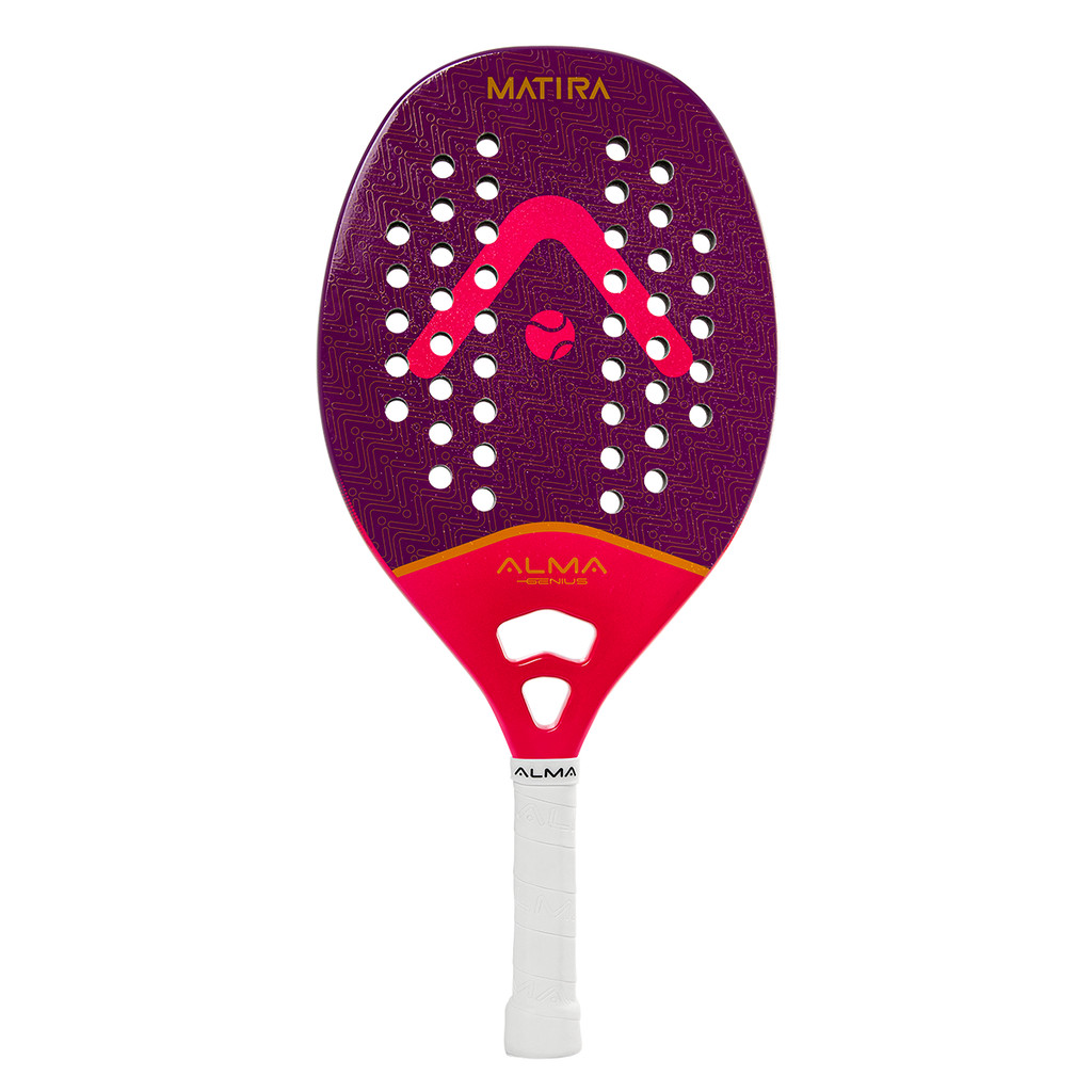 Raquete Beach Tennis Matira 1K Roxa e Rosa Alma Genius