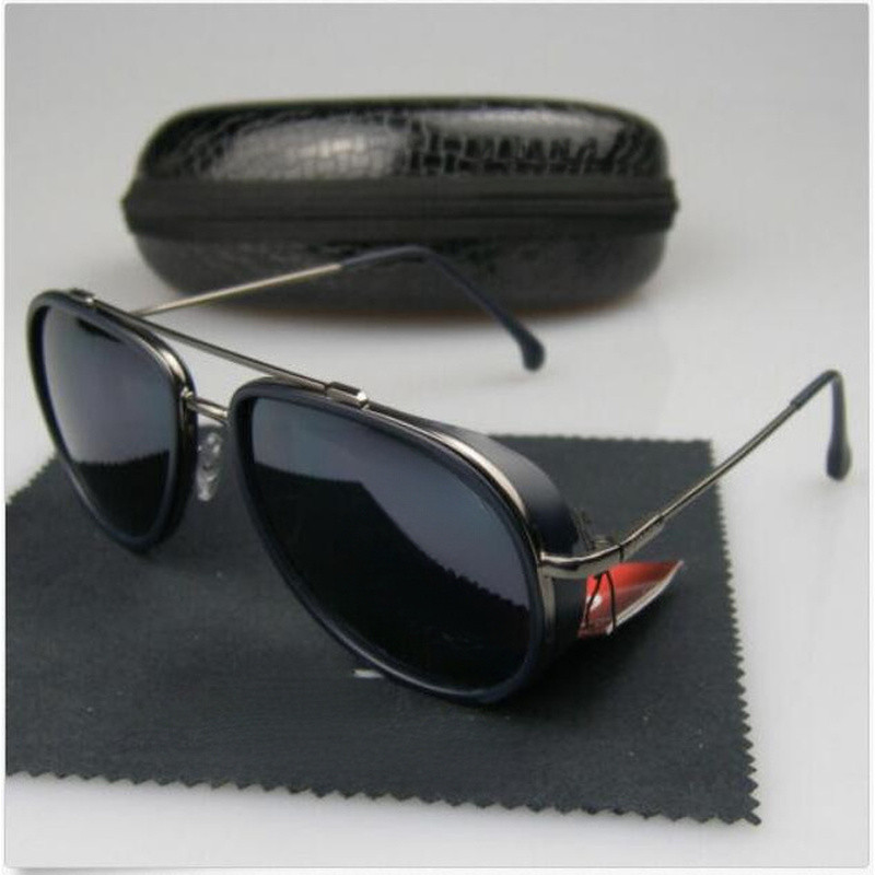 Óculos De Sol Masculino E Feminino metal Moda Retro Tipo Elíptico Ciclismo Condução UV400