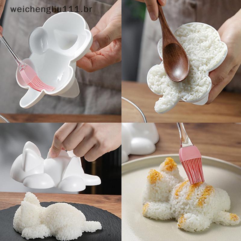 # weicheng 1/3/5PCS Ferramentas De Sushi Fofas Moldes Onigiri Gato Forma De Animal Crianças Purê De Arroz Batata Abóbora