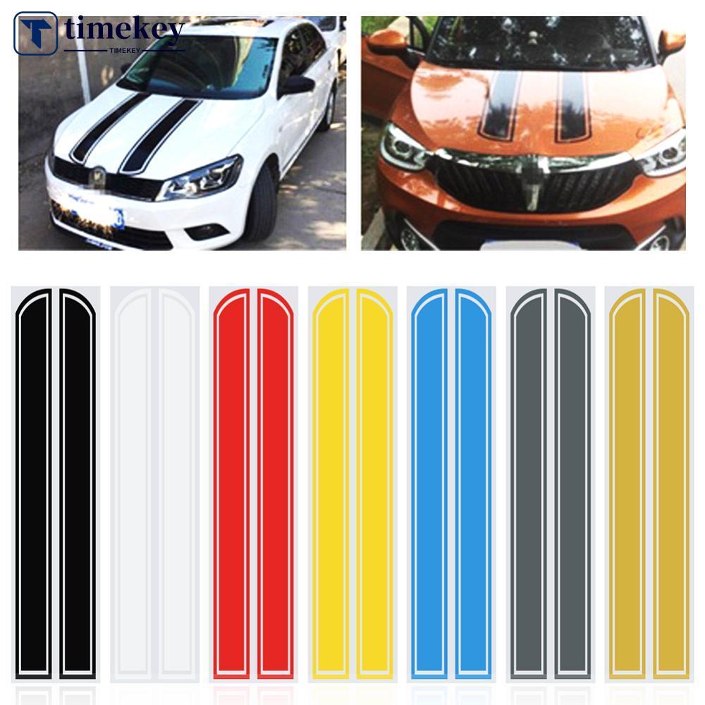 TIMEKEY 1Pc Carro DIY À Prova Dwaterproof Água Scratchproof Vinil Capô Do Adesivo Universal Capa Motor Decalque Decoraçã