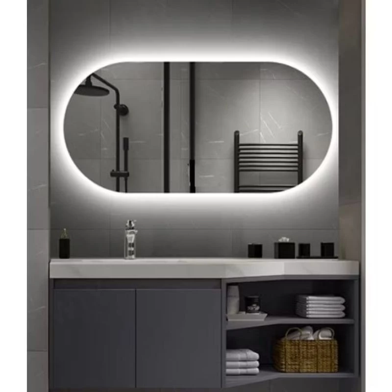 Espelho Oval com LED para Banheiro e Quarto Fita Dupla Face — foto 3
