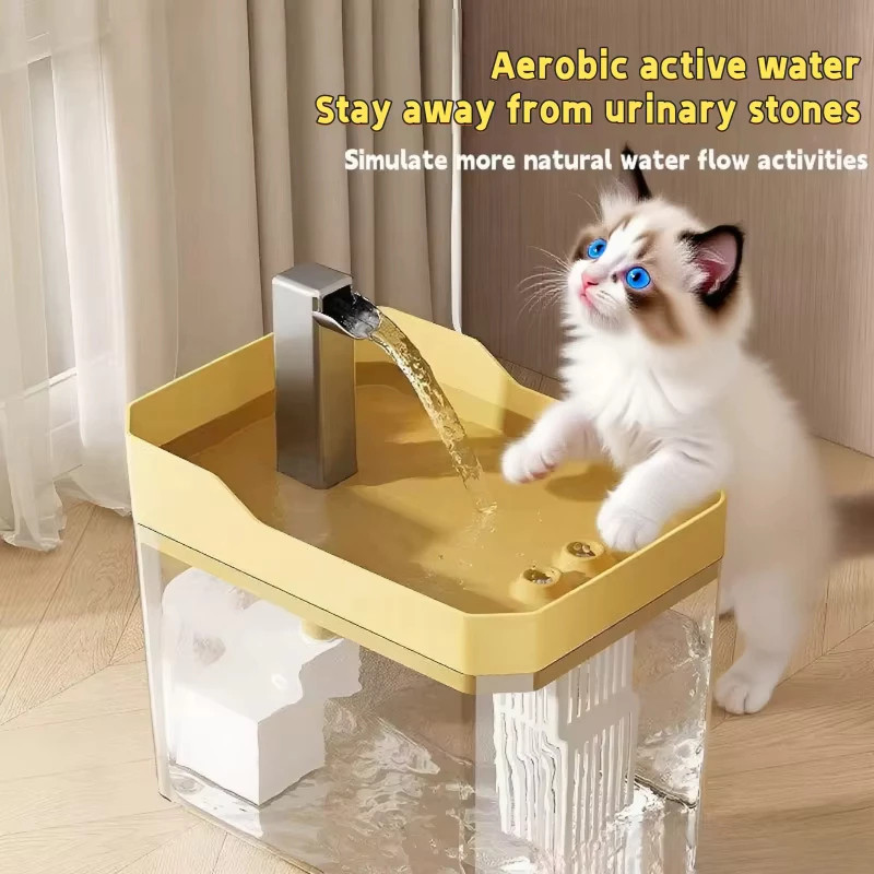 USB Automático Para Gato Fonte de Água Automática 1,5L com Filtro para Pets Bebedouro