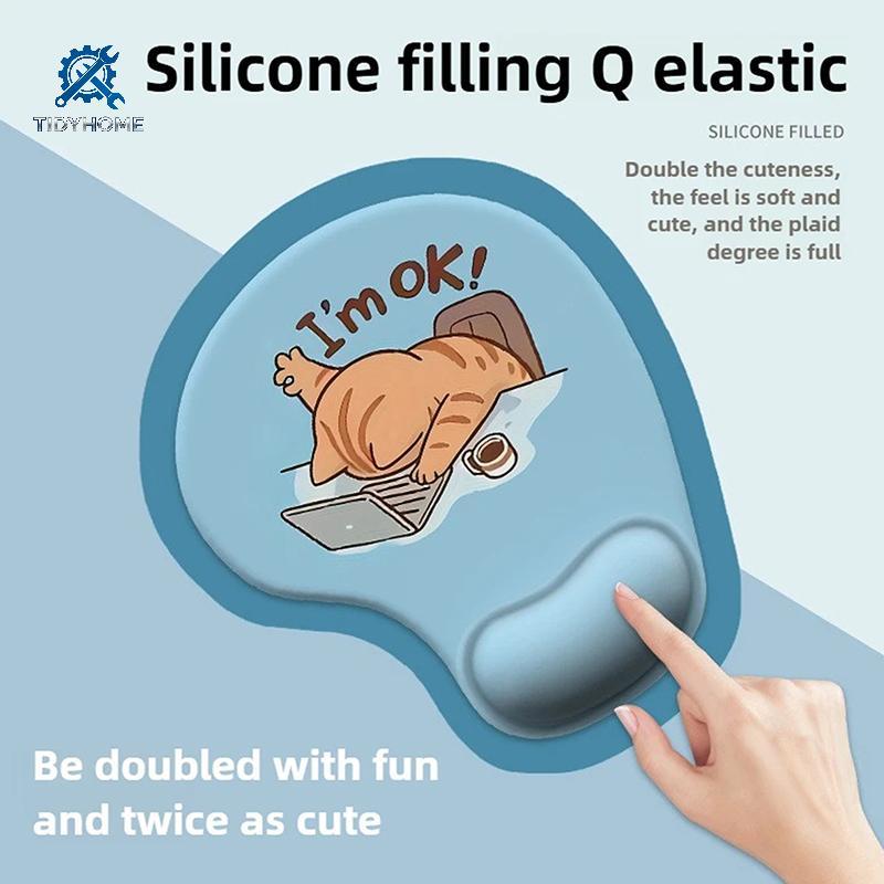 FFBR 1pc Novo Animal Dos Desenhos Animados Silicone Almofada De Pulso Mouse Resto Tapete De Mesa Pad Resistente A Mancha
