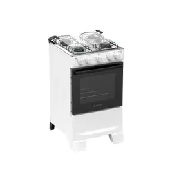 Fogão a Gás Cozinha Atlas Monaco Plus Bivolt 4 Bocas Branco 48 Litros Inox