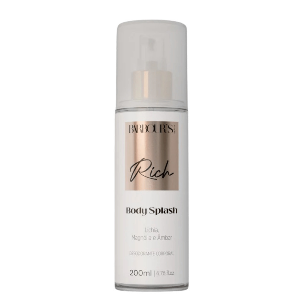 Body Splash Rich Barbour's Beauty 200ml Fragrância Floral Desodorante Corporal Colônia