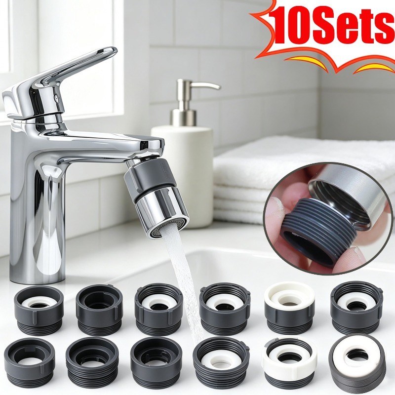 [Envio 24 Horas] 10 Conjuntos De Adaptador E Chave De Aerador De Torneira Universal , Instalação Sem Ferramentas De Comp