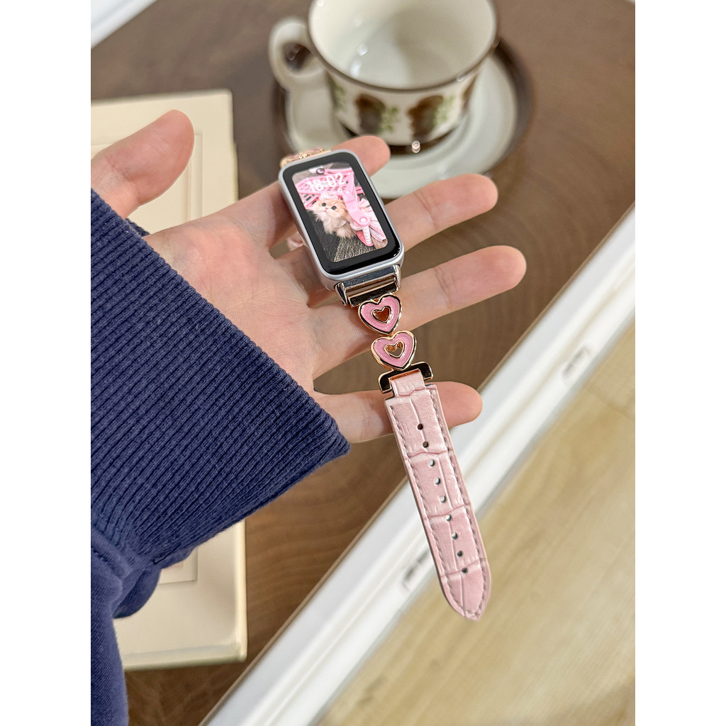 Adequado para pulseira Huawei 9 pulseira 10 pulseira de couro genuíno 8 pinos fivela padrão de bambu 11 pulseira 11pro a