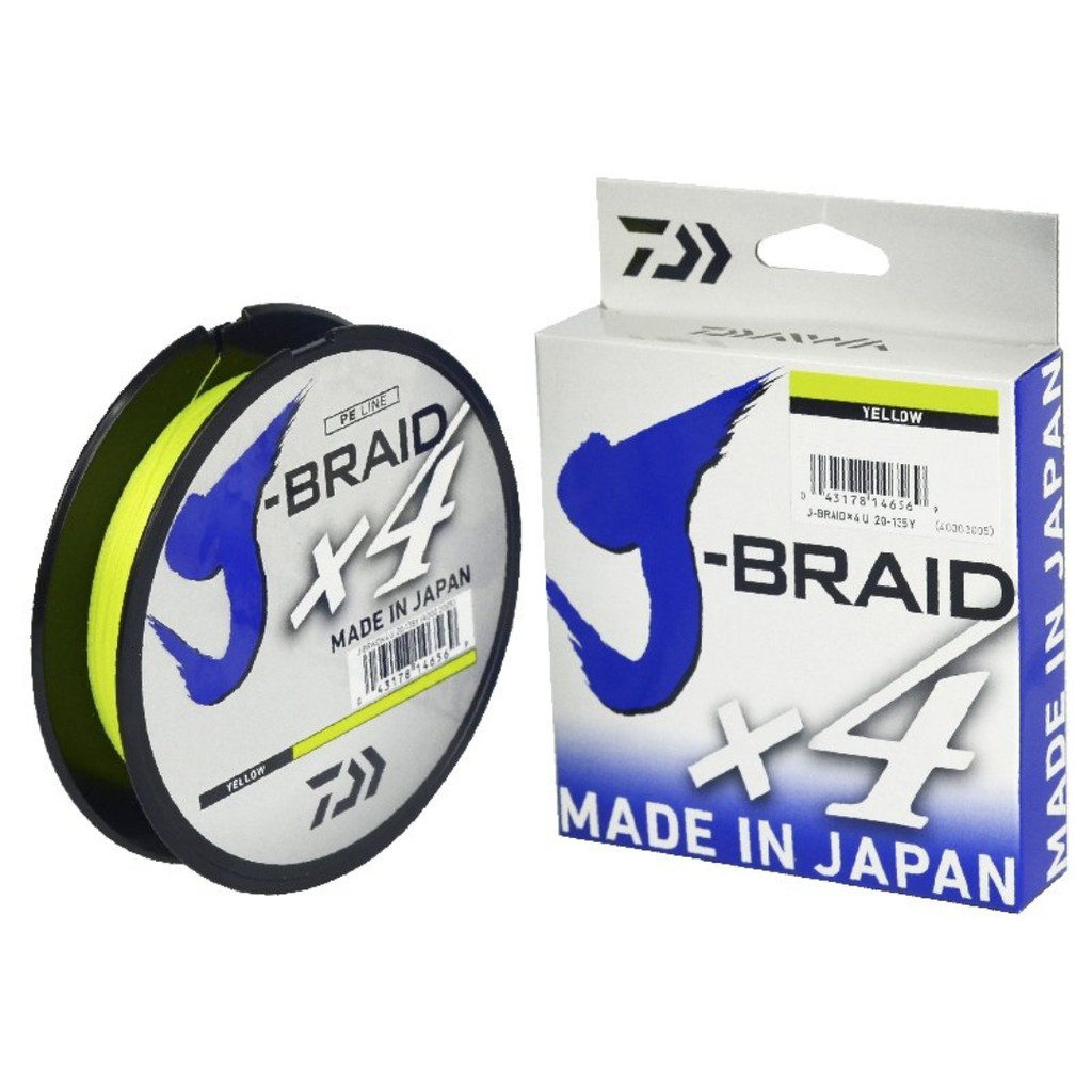 Linha J-Braid X4 Multifilamento Amarelo 20 Lb 0.21m 135 Metros DAIWA