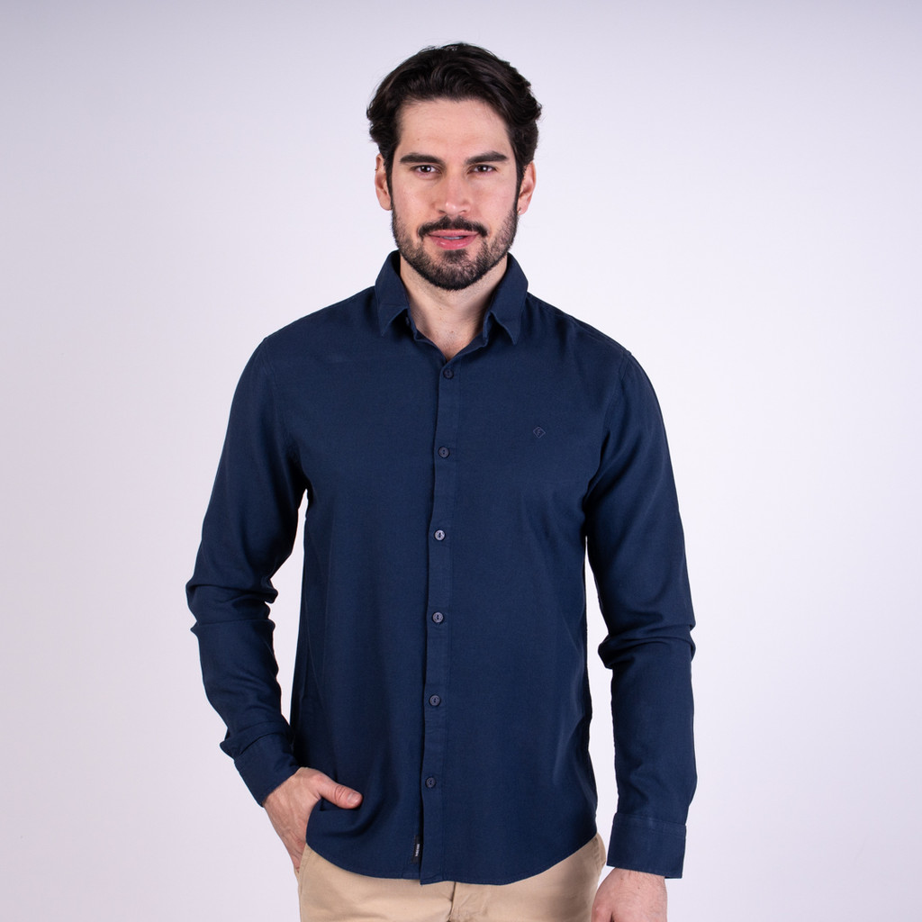 Camisa Forum Linho Relax Marinho