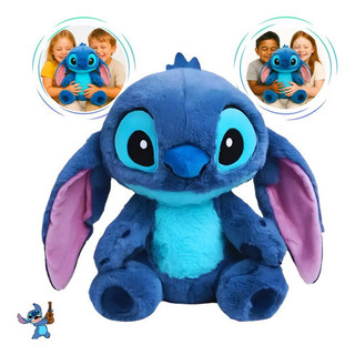 Ursinho Pelucia Lilo Stitch 25cm Peludinho Fofinho Azul-escuro