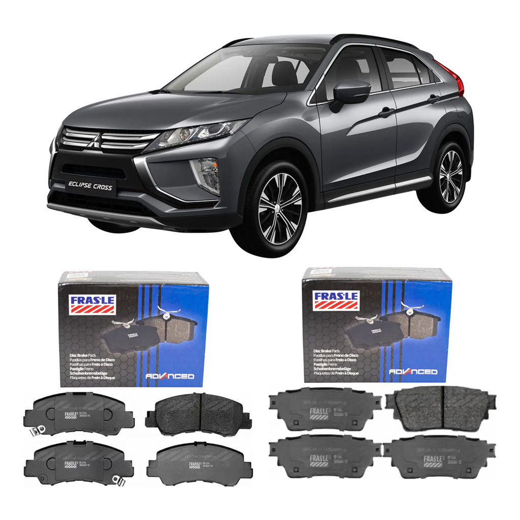 Kit Jogo Pastilha De Freio Dianteira e Traseira Mitsubishi Eclipse Cross 1.5 2018 Frasle